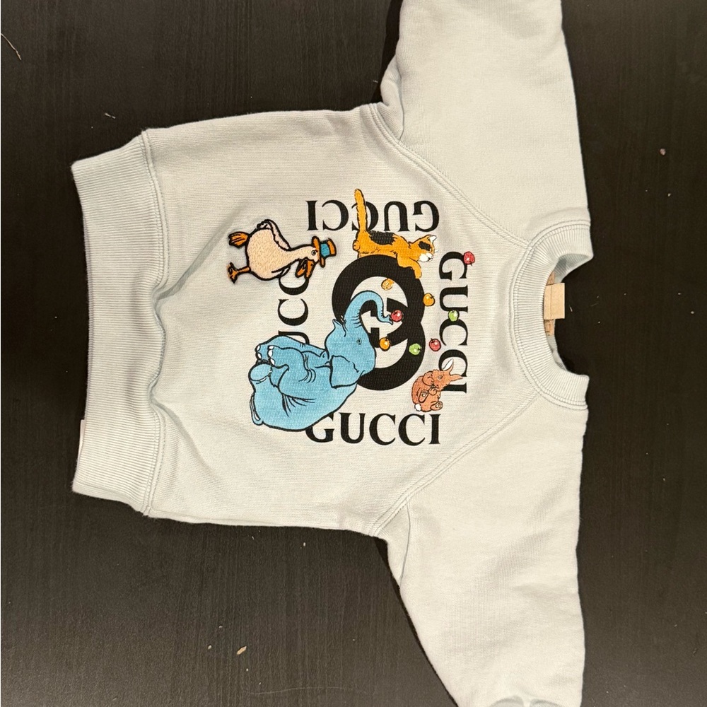 Gucci Kids Cream Graphic Sweatshirt